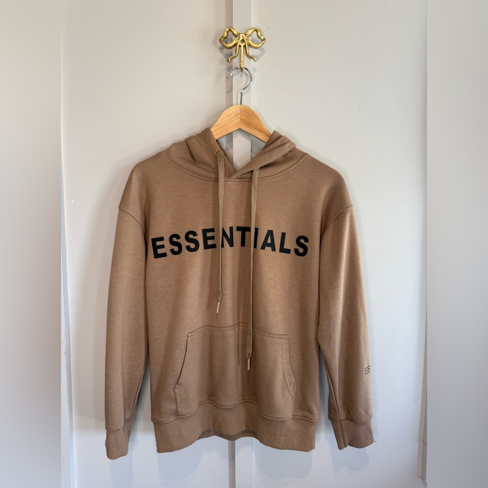 ESSENTIALS Fear Of God‎ Hoodie Sweatshirt Size S Brown Long Sleeve Pullover